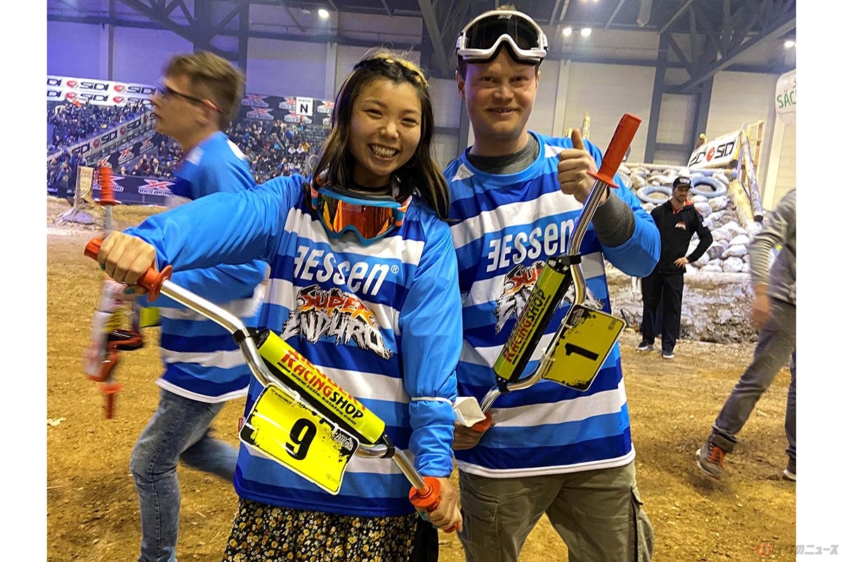 スーパーエンデューロ世界選手権で行われた観客参加型イベントで出走した岸田彩美さん