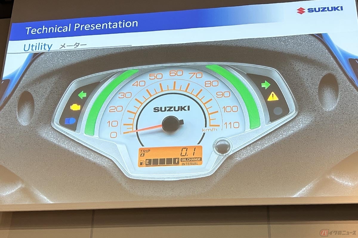 スズキ「アドレス125」最新モデル。視認性に優れたメーターも特徴です