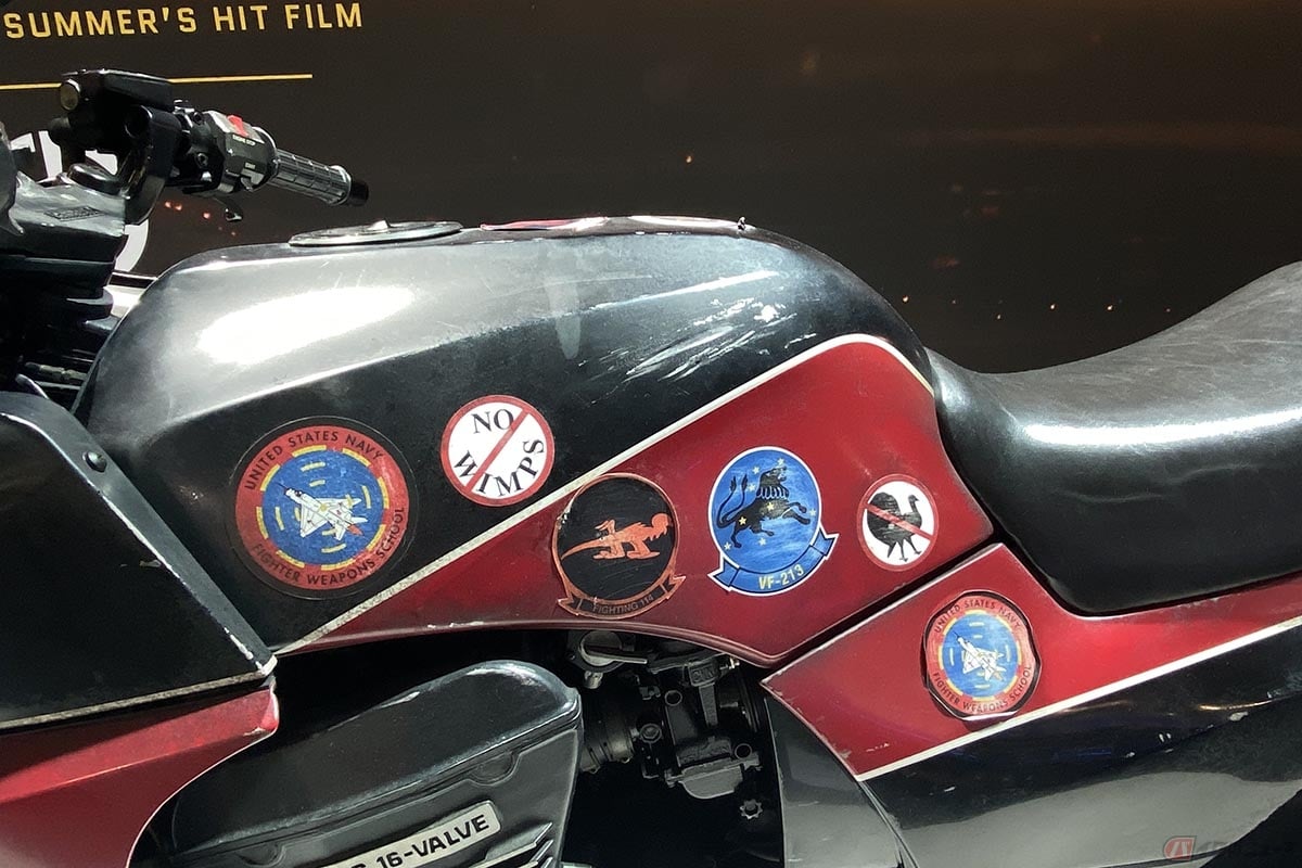 イタリアで開催されたEICMA2022のカワサキブース。映画「トップガン」で仕様された「GPZ900R Ninja」も展示されていました