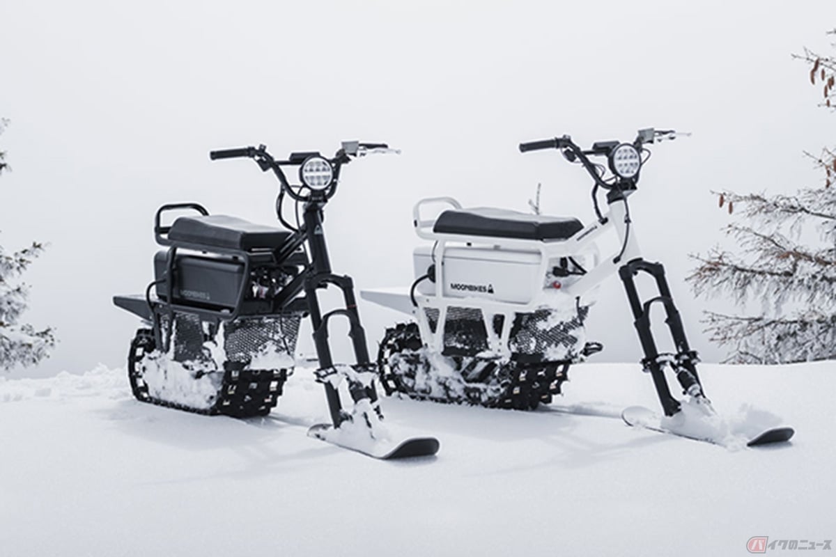 MoonBikesの電動スノーバイク「ELECTRIC SNOWMOBILE」