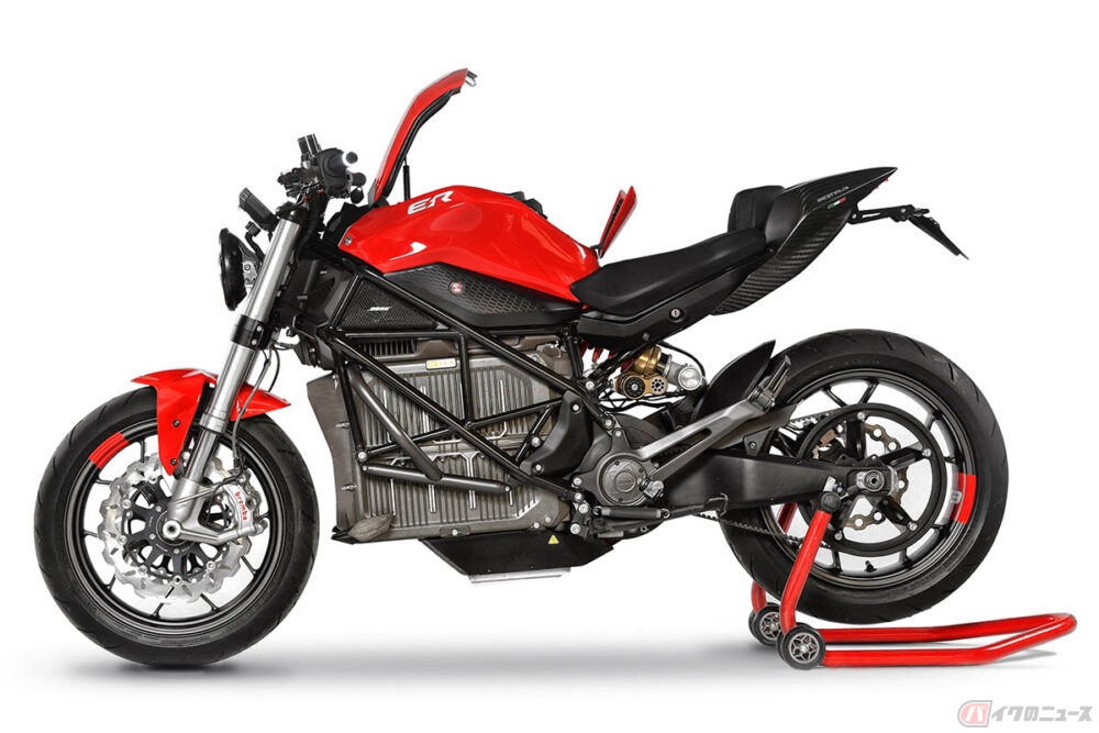 E-Racer Motorcycleが手掛けたカスタム車両「Bestial-e」。Zero Motorcycle製の電動バイク「SR／F」がベースとなっています