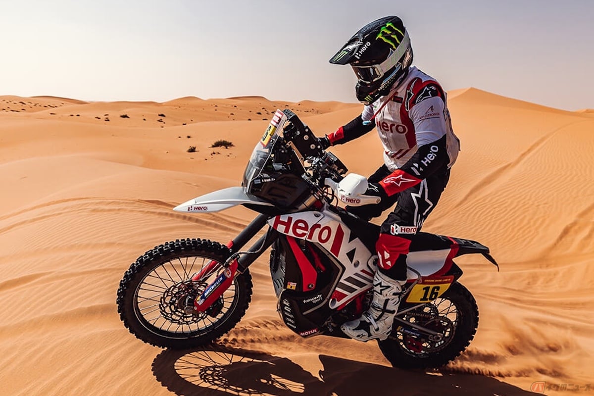 ステージ10優勝を果たしたHero MotoSports Team Rally ロス・ブランチ選手