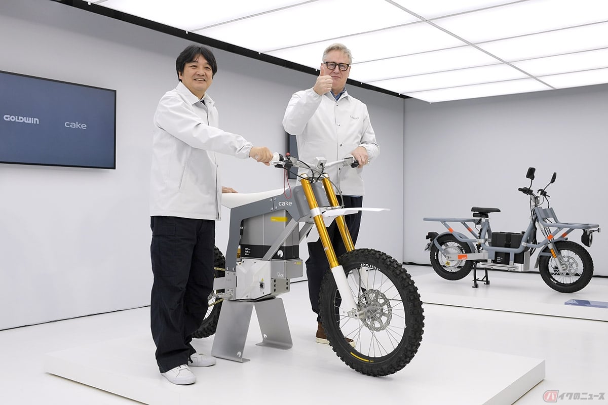 ゴールドウインの渡辺貴生社長とCAKEのStefan Ytterborn(ステファン・イッターボーン)CEO