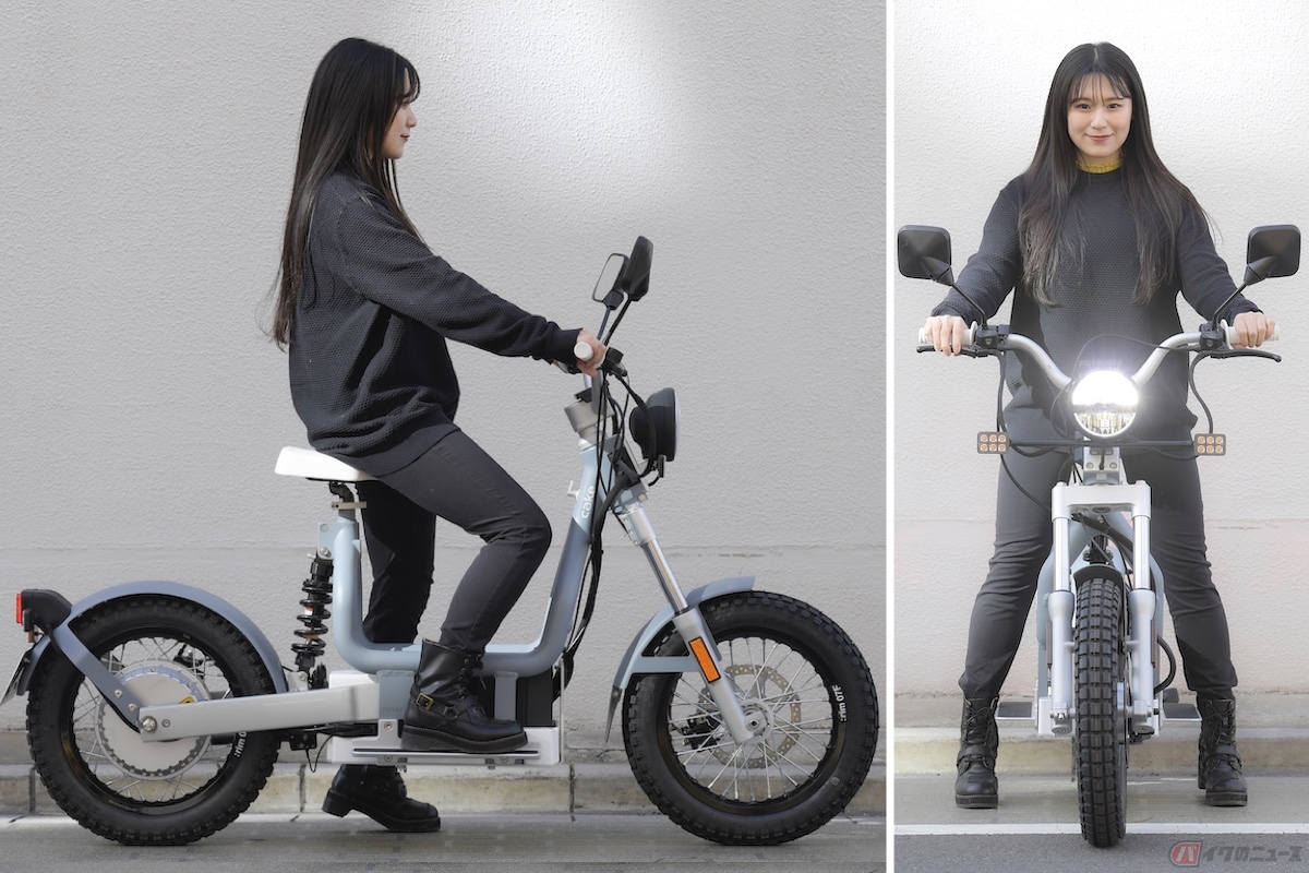 足付きは、つま先ツンツンながら車体重量が55kgで立ちゴケなどの不安要素はゼロ