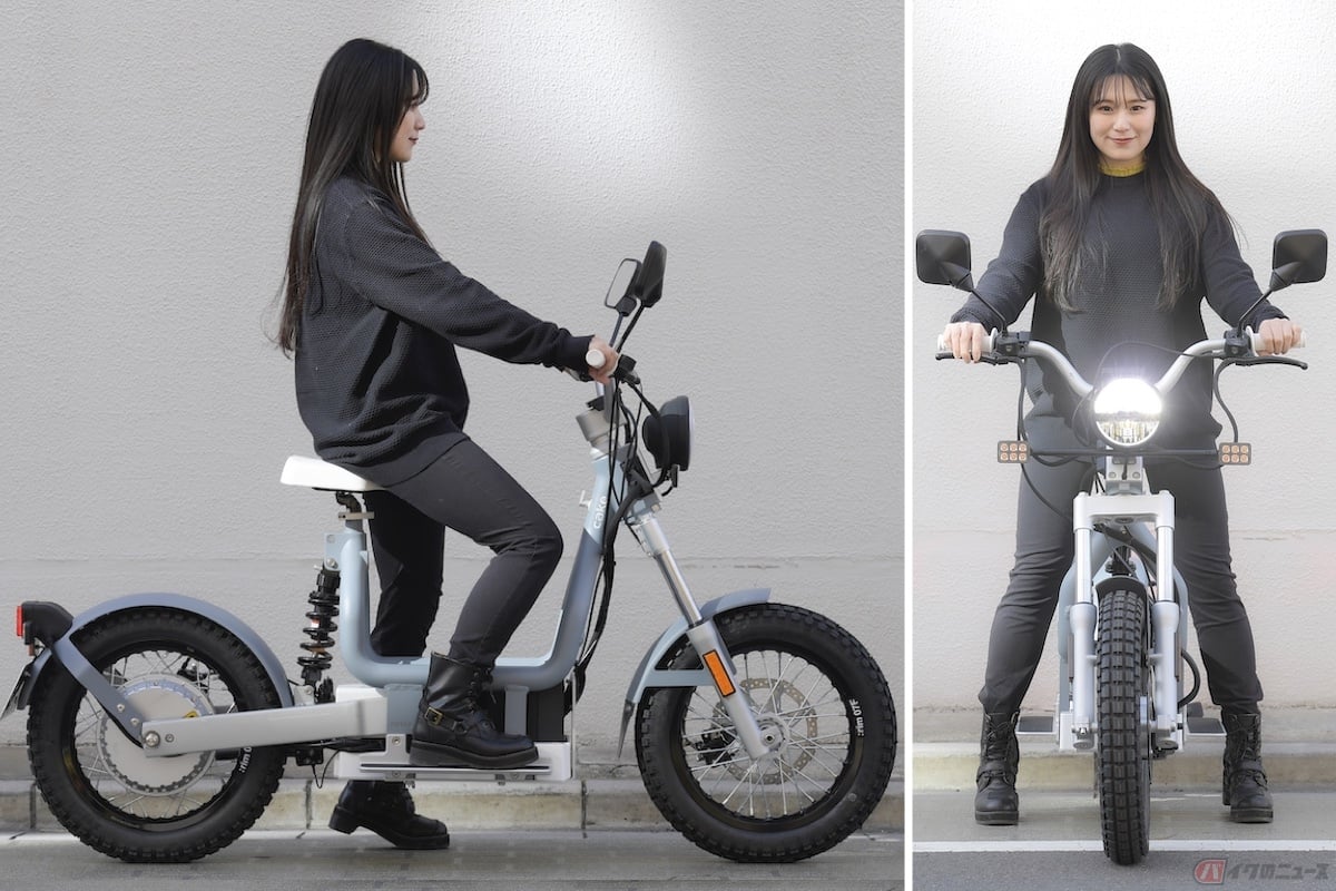 足付きは、つま先ツンツンながら車体重量が55kgで立ちゴケなどの不安要素はゼロ