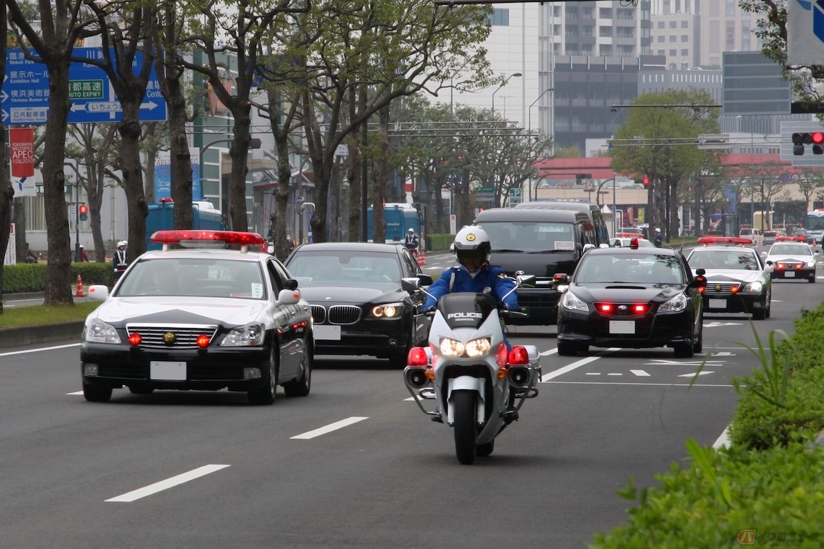 全国の警察に配備されている白バイ