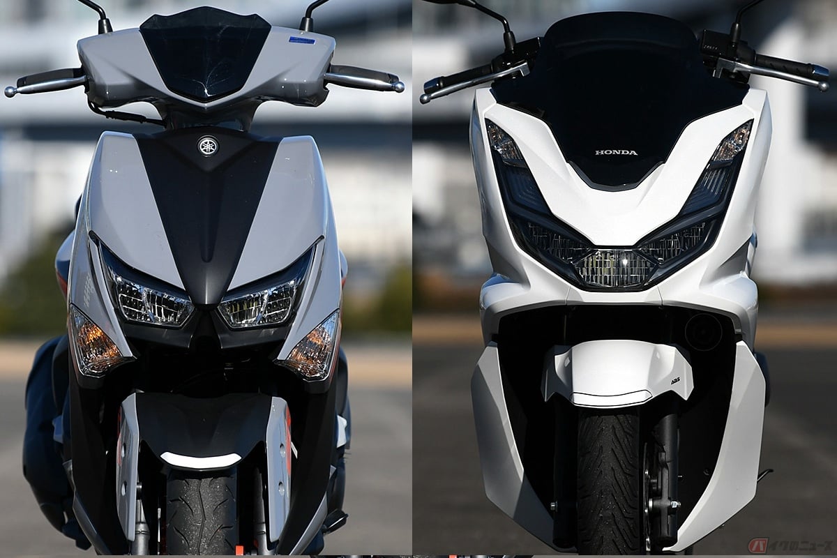 正面から見た2台は、どちらもイケメン