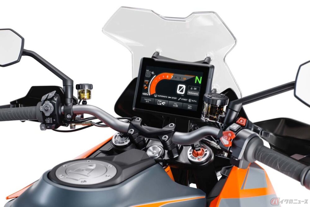 KTMのVツインエンジンを搭載する「1290スーパーデューク」シリーズ3