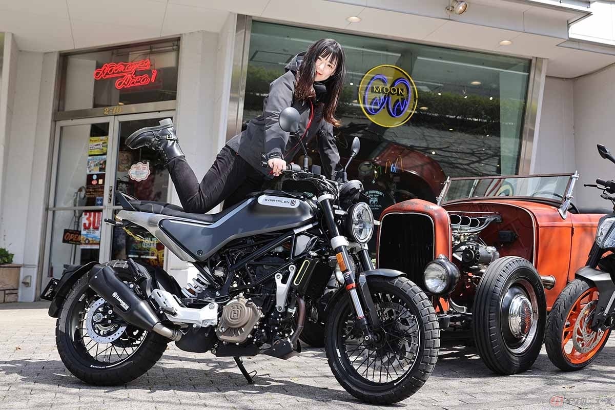 足つきの悪いバイクにまたがる際はハンドルを固定する