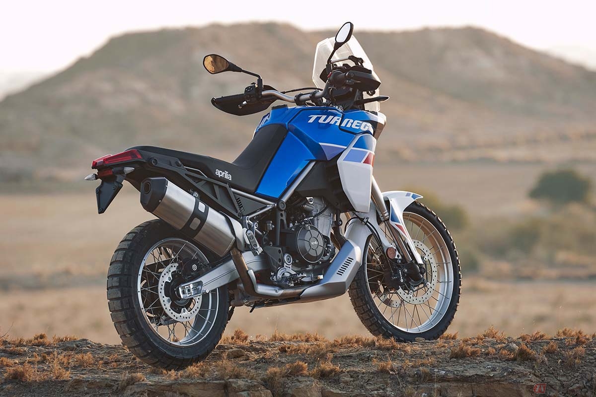 アプリリア新型「トゥアレグ660」(カラー:インディゴタゲルマスト)