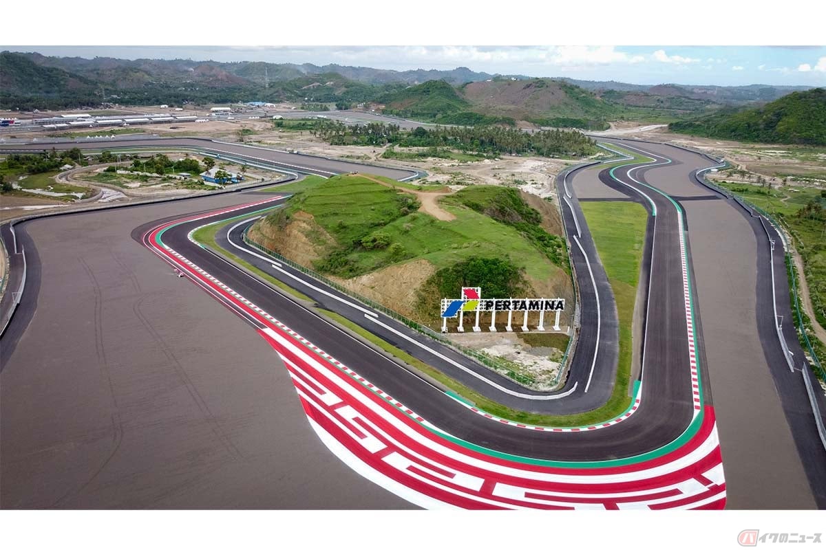 インドネシアのプルタミナ・マンダリカ・インターナショナル・ストリート・サーキット。このサーキットにおけるMotoGP開催は初