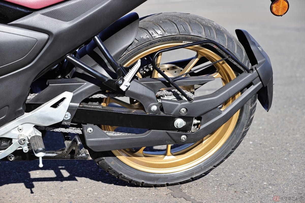 後輪付近に『サリーガード』を装備