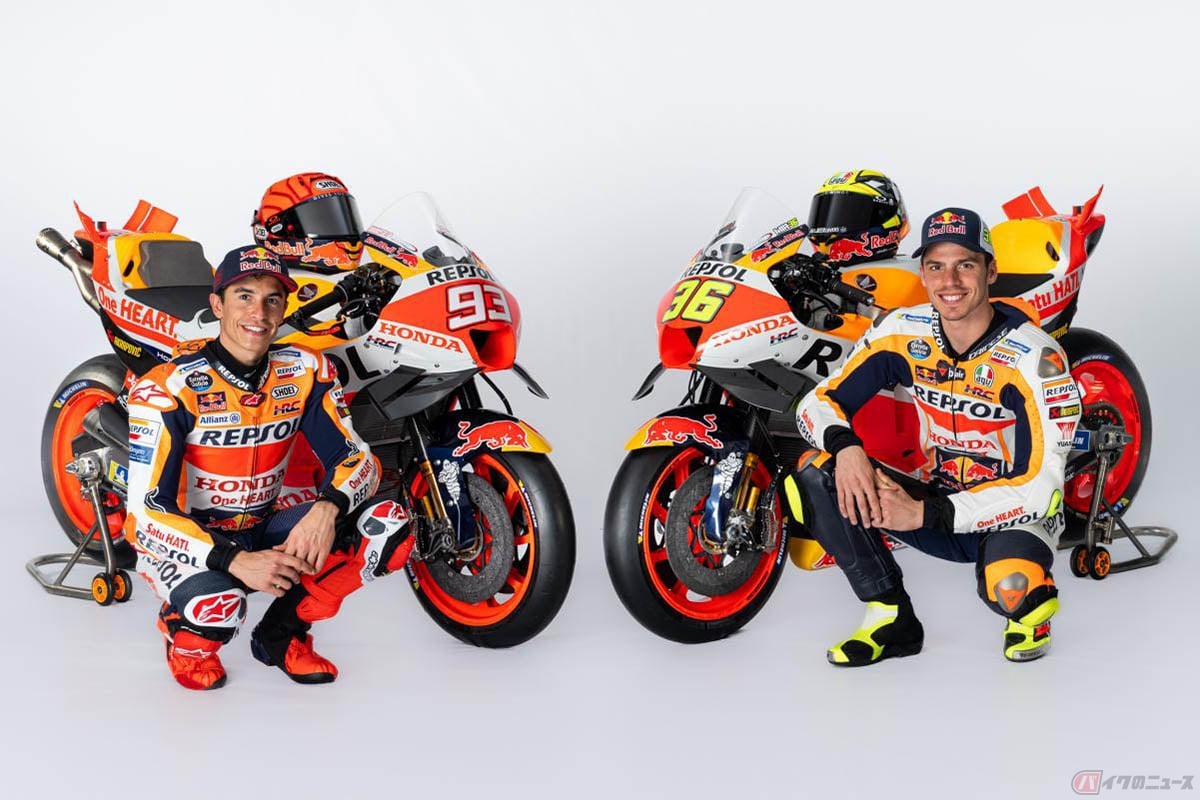 Repsol Honda Teamのライダー、マルク・マルケス選手(左)とジョアン・ミル選手(右)