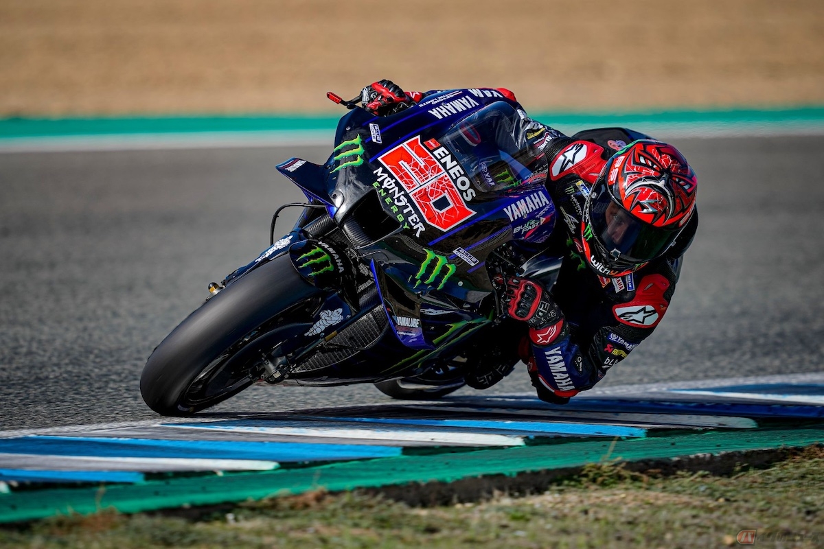 Monster Energy Yamaha MotoGP Team ファビオ・クアルタラロ選手が昨年使用した「YZR-M1」をブース内に展示