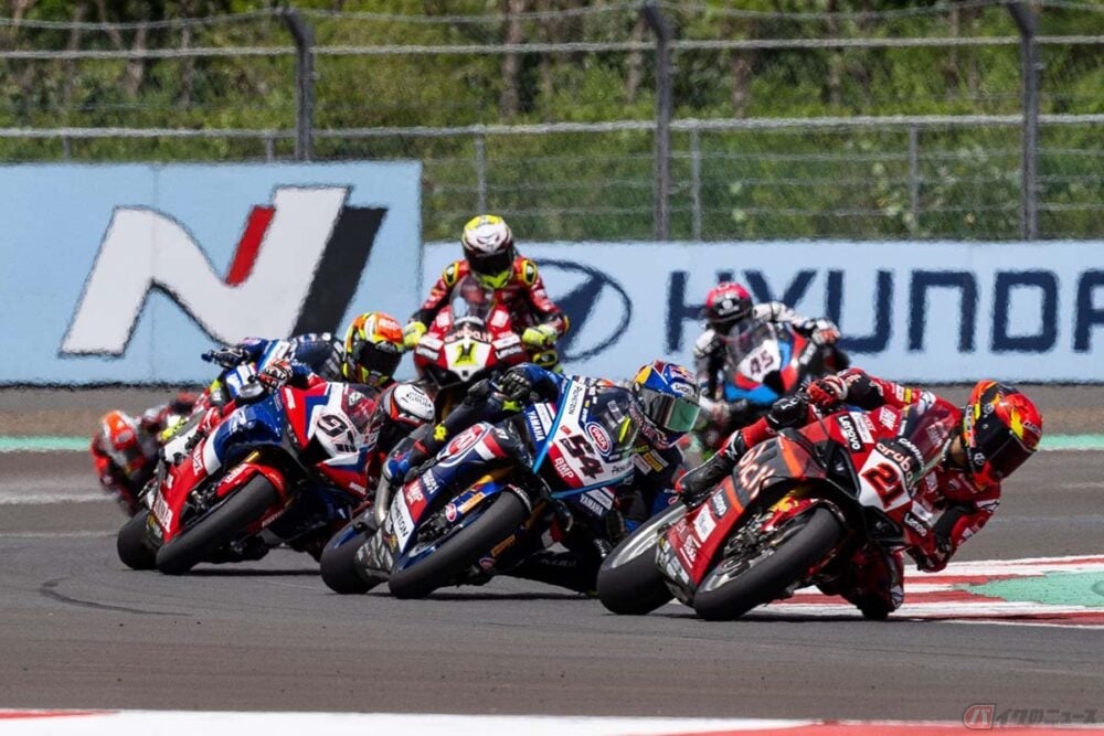 スーパーバイク世界選手権2023年シーズン第2戦インドネシア決勝レースの様子