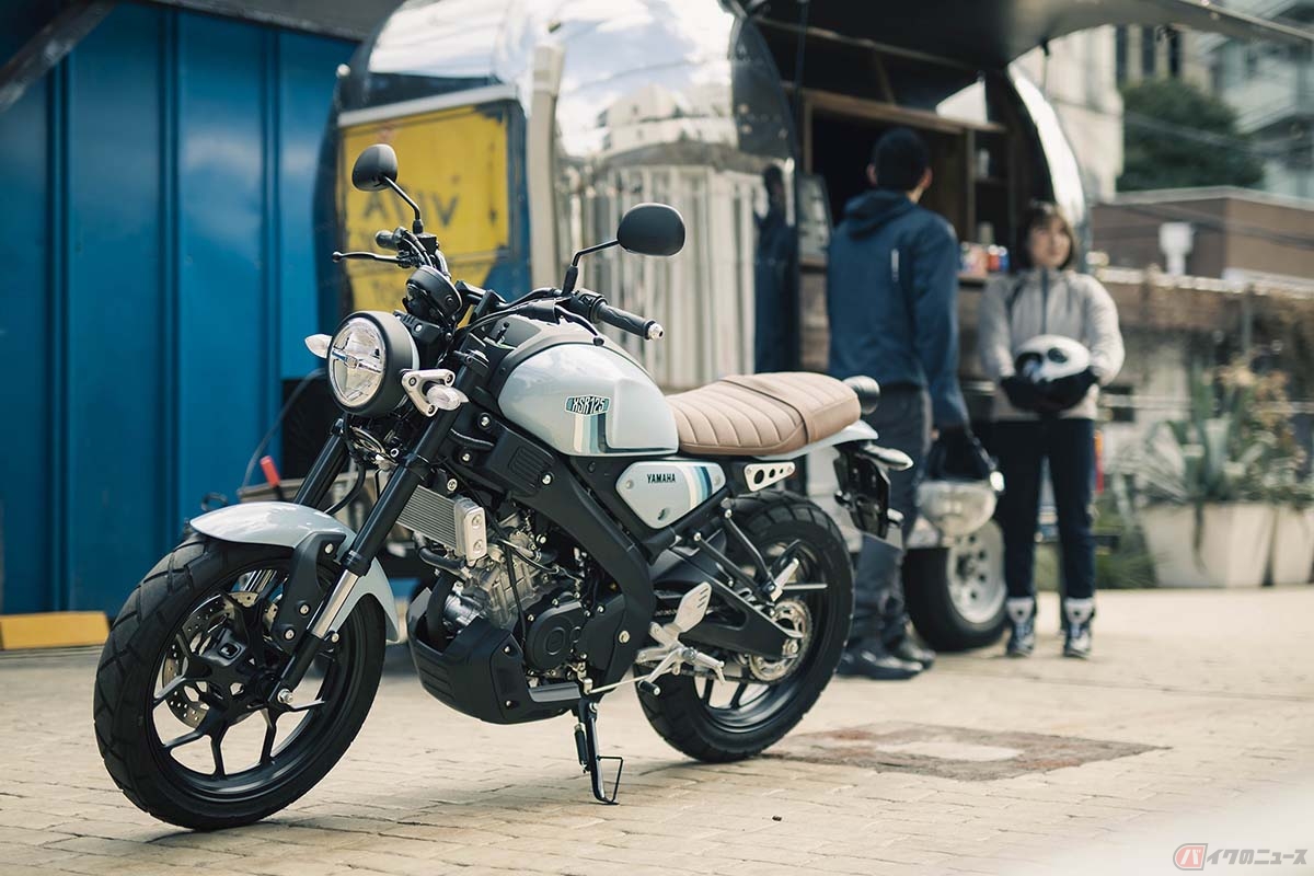 2023年のモーターサイクルショーで展示予定の市販予定車「XSR125」