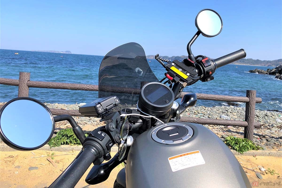 バイク用ETC車載器は雨風などにも耐えられる仕様となっている