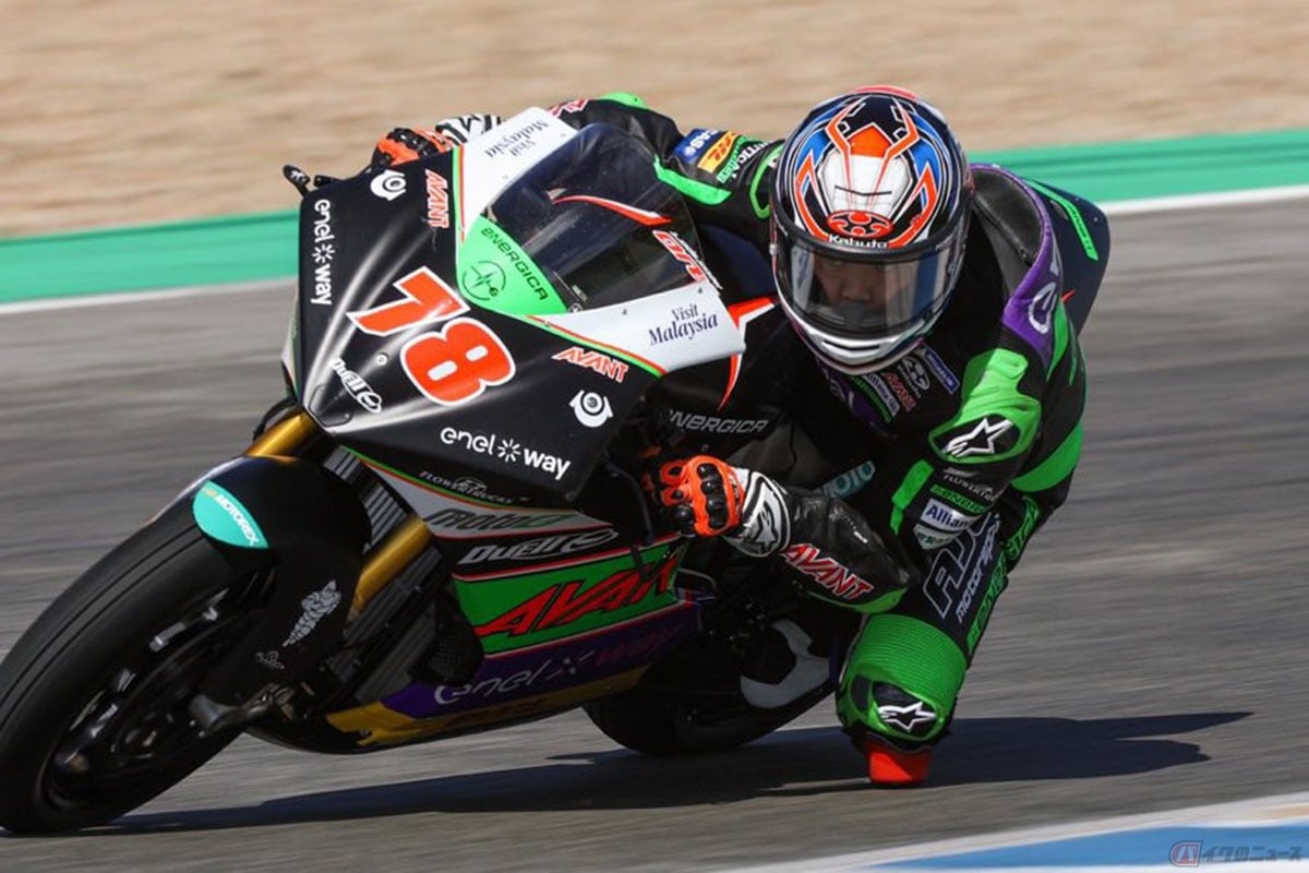 2回目のMotoEオフィシャルテストに参加する大久保光選手