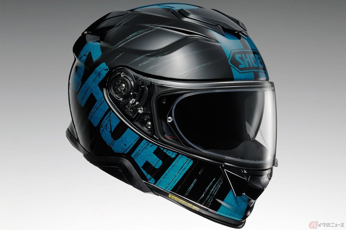 SHOEIのプレミアムツーリングフルフェイス「GT-AirⅡ」に追加されるNEWグラフィック「GLORIFY」TC-2(BLUE/BLACK)
