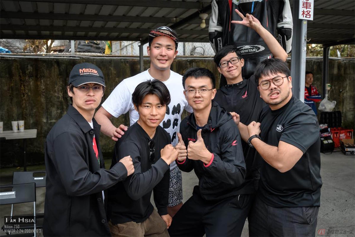 台湾で仲間とサーキットライフを楽しむ濱原颯道選手