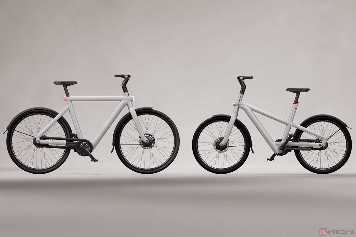 『VanMoof(バンムーフ)』の新型「S5」(左)と「A5」(右)はさまざまな技術革新が施された最新鋭のe-BIKE