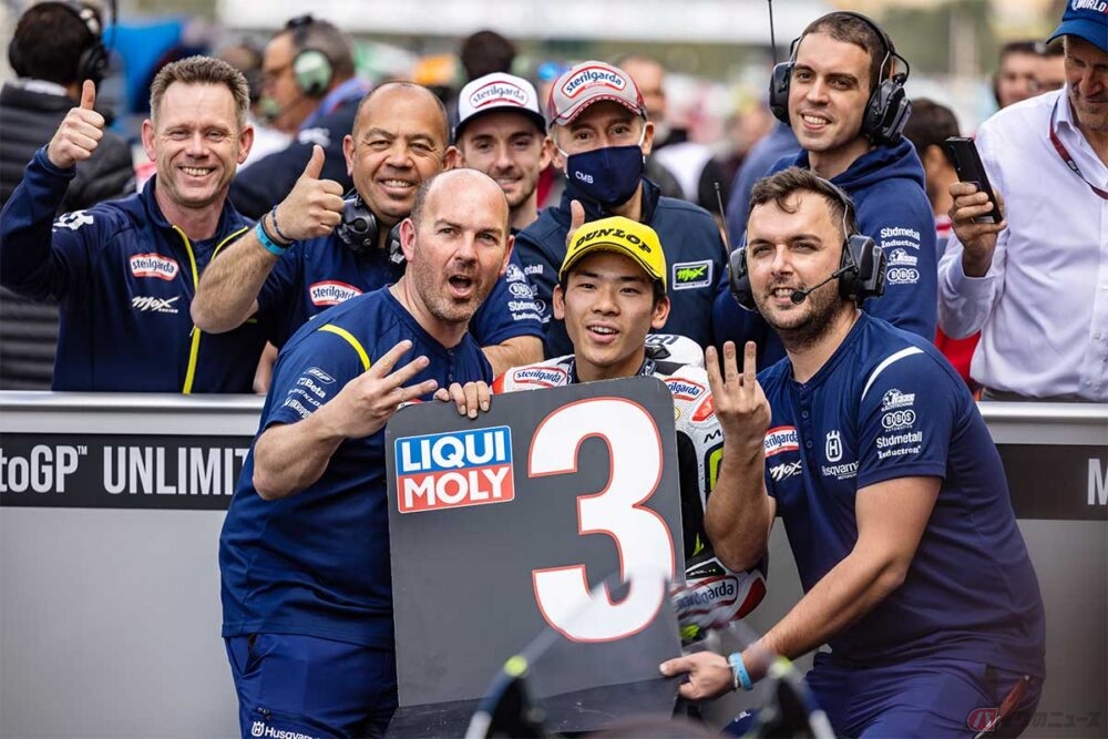 Moto3クラスに参戦する佐々木歩夢選手（ステリルガルダ・マックス・レーシング・チーム）がポルトガルGPで3位を獲得し、今季2度目の表彰台に立った