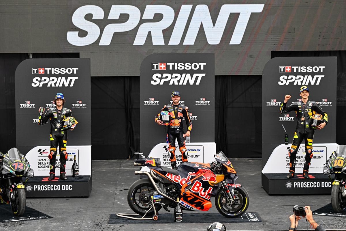 MotoGP第2戦アルゼンチンGP。スプリントレースはブラッド・ビンダー選手(レッドブルKTMファクトリー・レーシング)が制覇しています