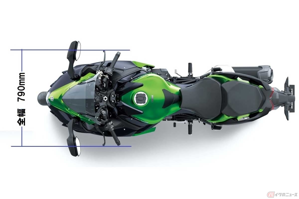 カワサキ「Ninja H2 SX SE」の全幅は790mm