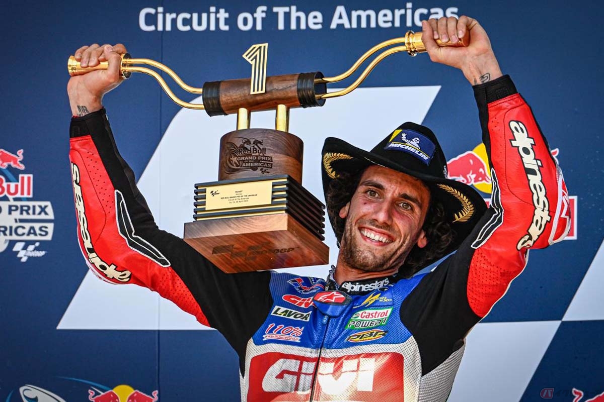 MotoGP第3戦アメリカズGPで優勝したアレックス・リンス選手（LCRホンダ・カストロール）