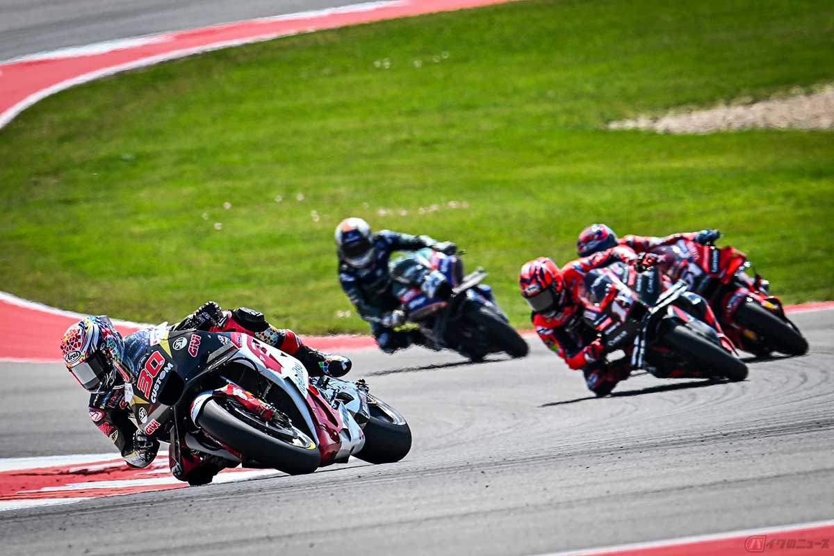 MotoGP第3戦アメリカズGPの決勝レースは転倒リタイアに終わった中上貴晶選手(#30/LCR Honda IDEMITSU)