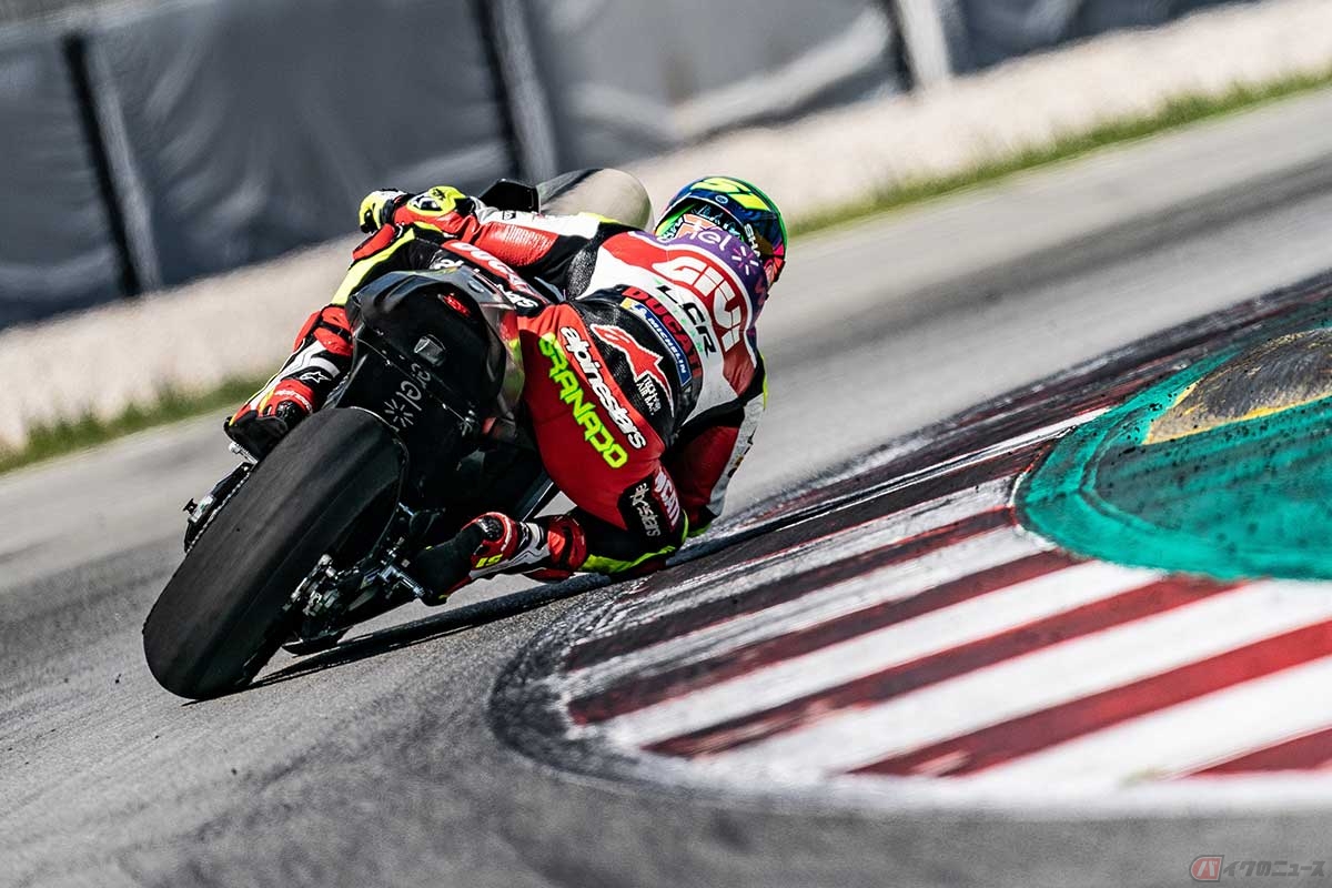 MotoE初年度の2019年から参戦し続けているライダーの一人、エリック・グラナド選手。速さは確か。あとは安定感だ