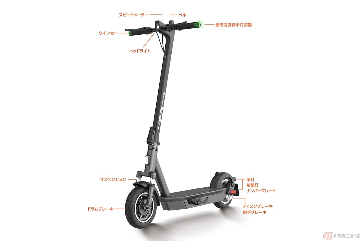 特定小型原付仕様の電動キックボードYADEA「KS6 PRO」