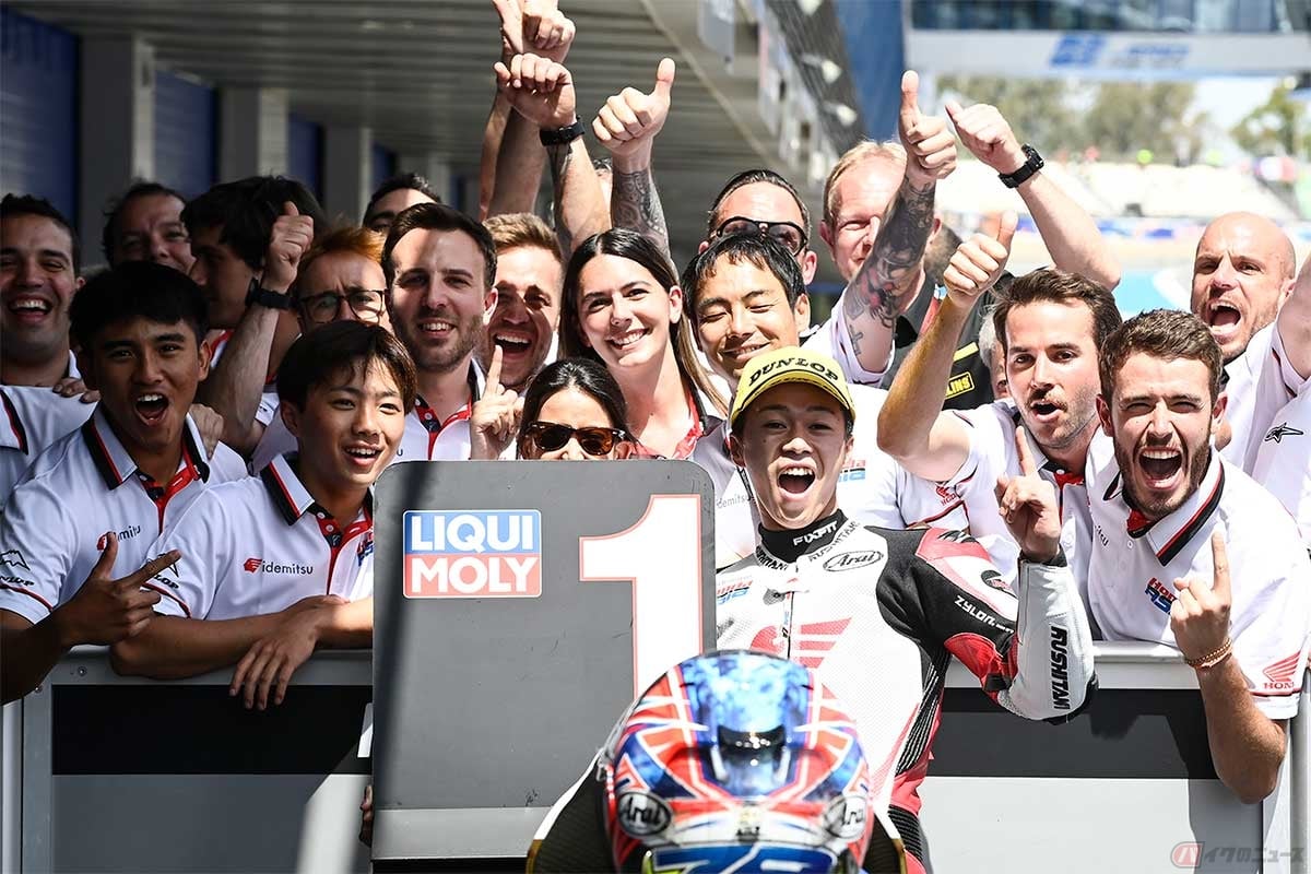 2022年シーズンのMoto2クラスに参戦する唯一の日本人ライダー、小椋藍選手(#79/イデミツ・ホンダ・チームアジア)。MotoGP第6戦スペインGPで初優勝を飾った