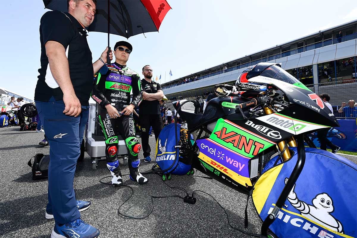 今季導入されたQ1、Q2制の予選方式は「（新しい予選方式のほうが）いい」と大久保選手。Q2から挑んだ予選で8番グリッドを獲得した