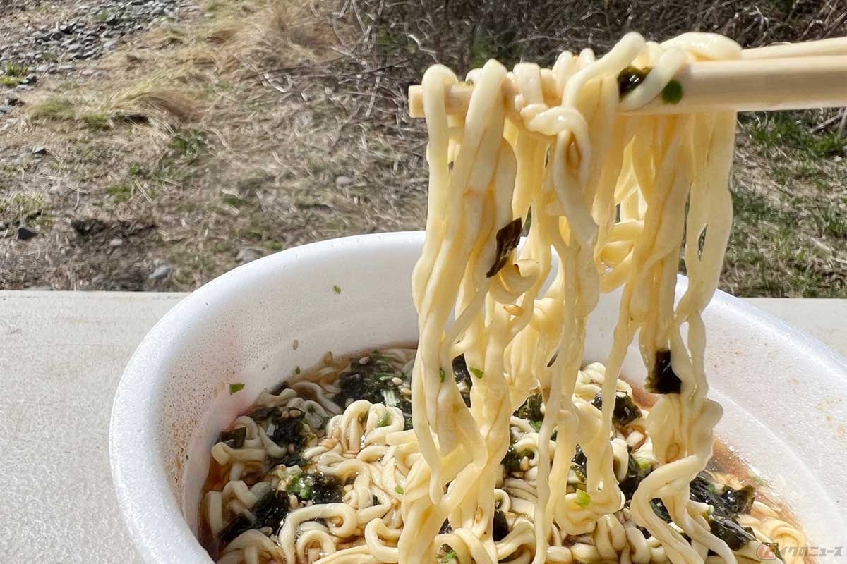 麺は昔ながらの即席乾麺といった印象。甘みのある醤油スープは播州らーめん特有の味
