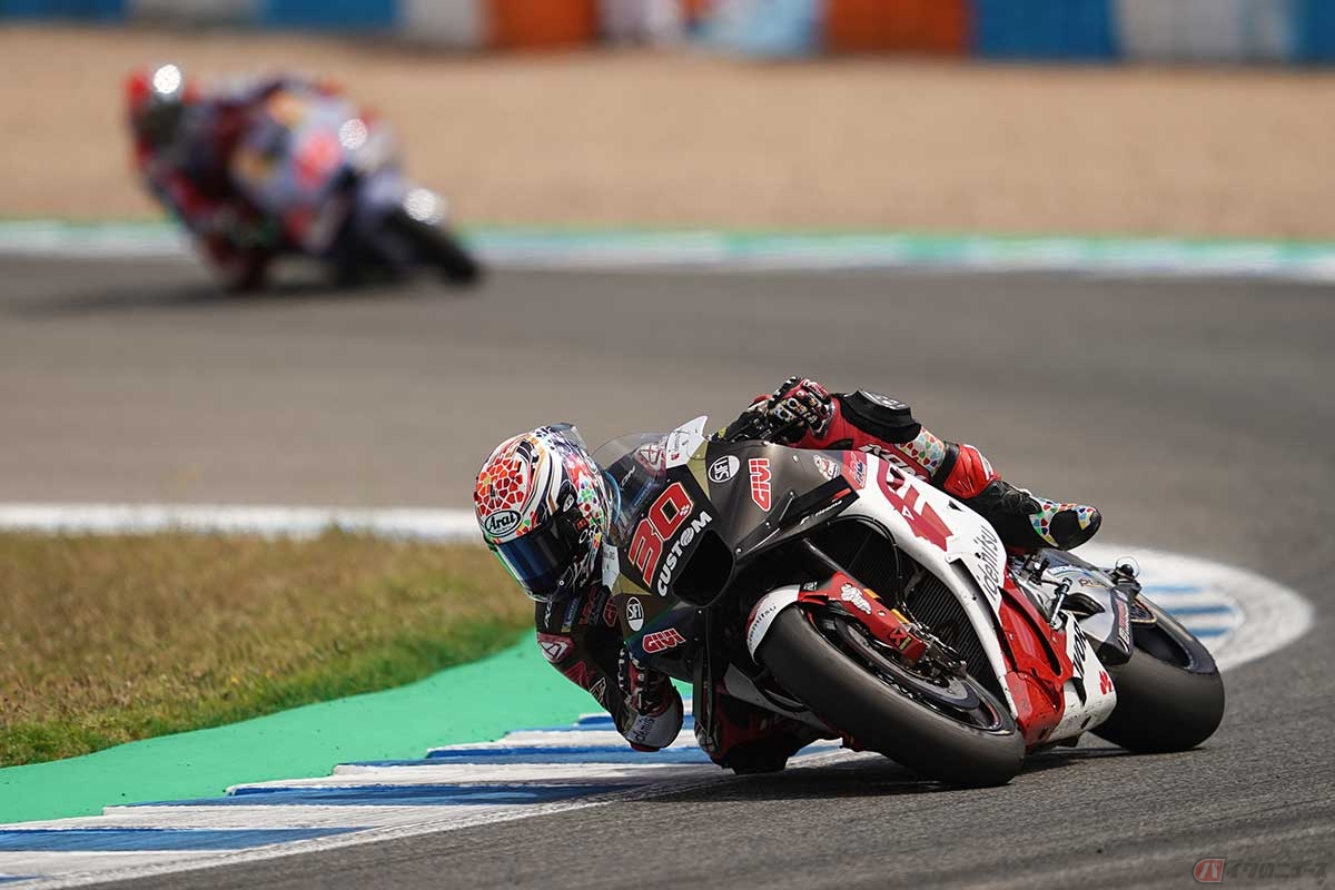2023MotoGP第4戦スペインGPを走る中上貴晶選手（#30／LCR Honda IDEMITSU）