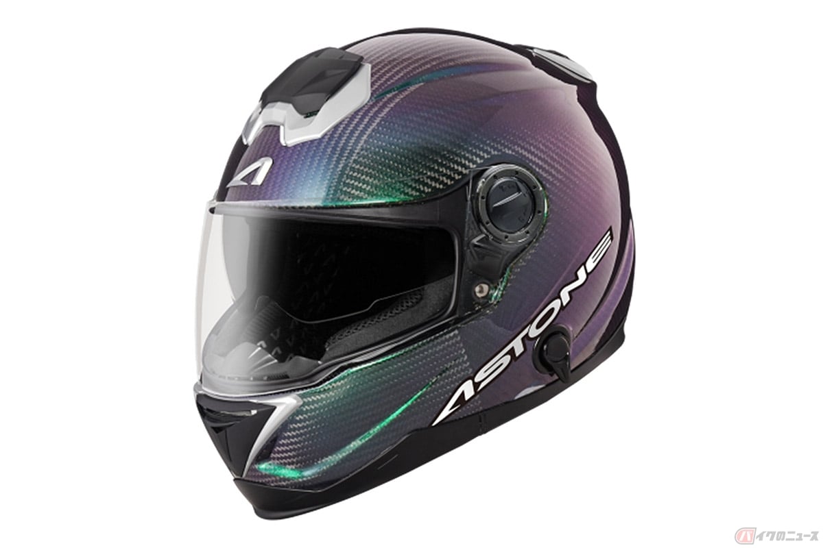 ASTONEのカーボンシェルヘルメット「GT-1000Fイリジウムカラー」