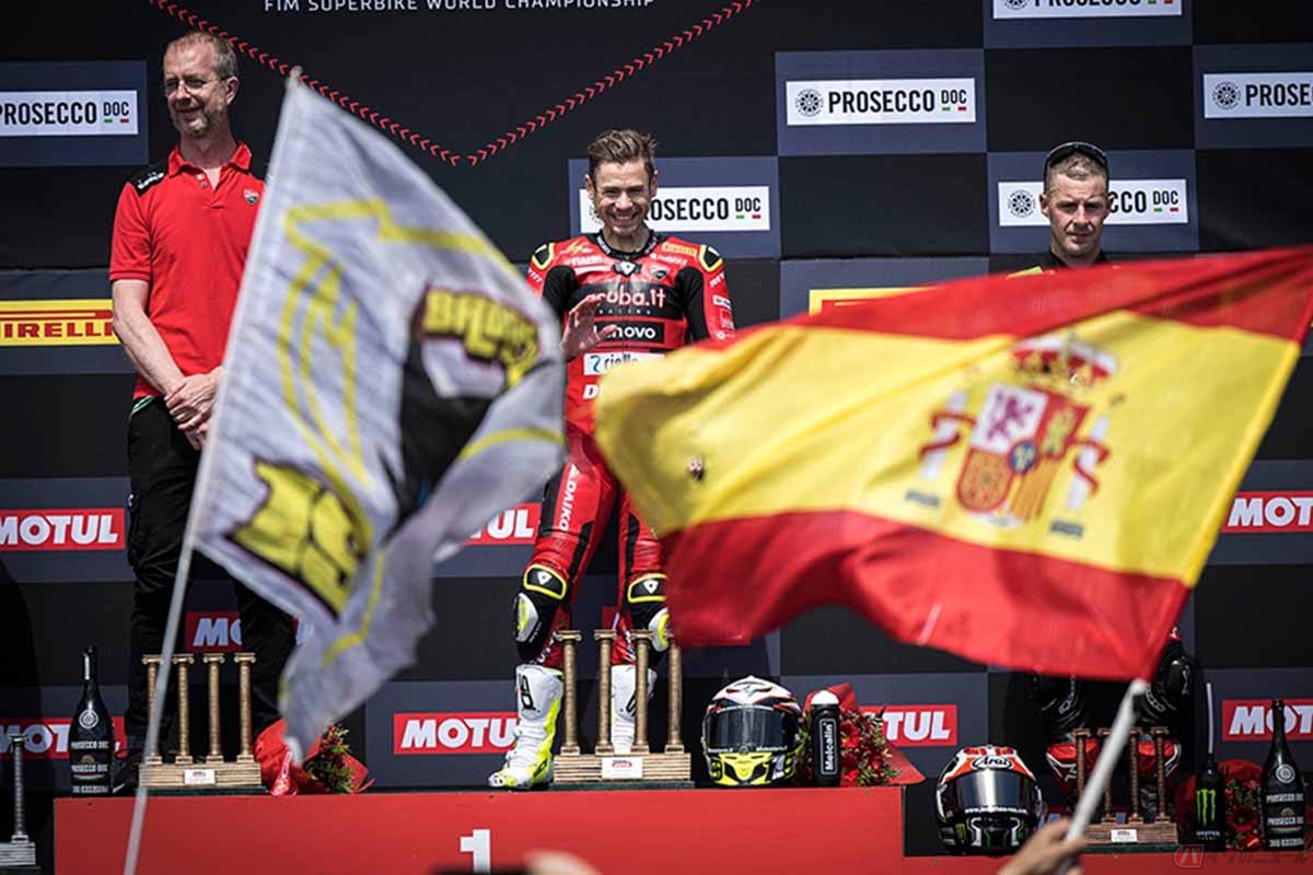 今季圧倒的な強さを発揮しているアルバロ・バウティスタ選手（Aruba.it Racing–Ducati）