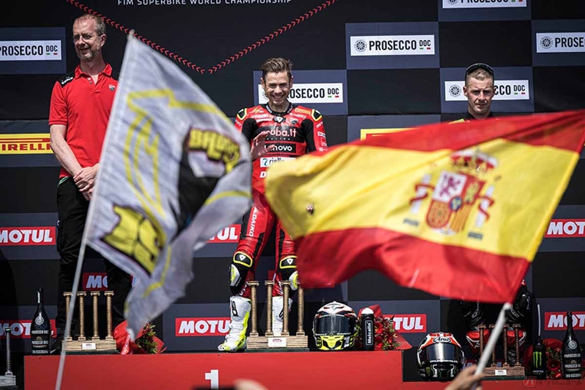 今季圧倒的な強さを発揮しているアルバロ・バウティスタ選手(Aruba.it Racing–Ducati)