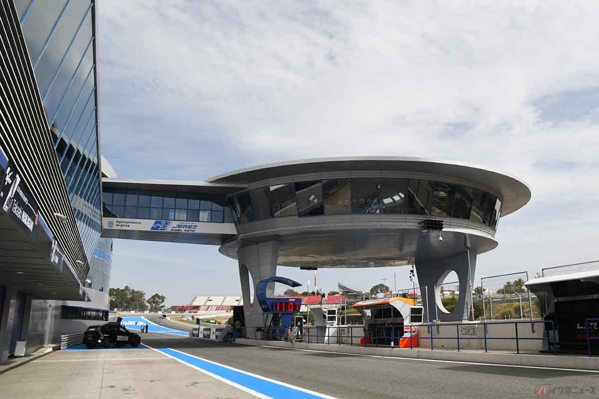 ヘレス・サーキットのアイコン的存在。円形の建物