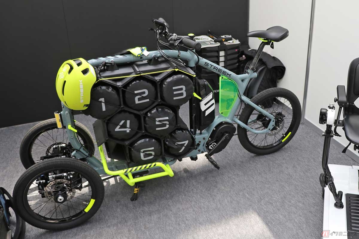 フロント2輪の電動アシスト3輪カーゴバイク「STREEK Cargo Trike」