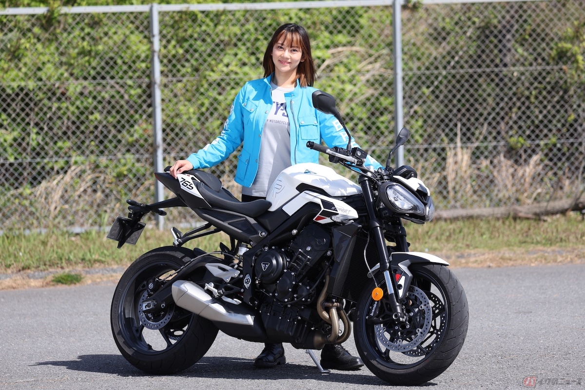 トライアンフの「ストリートトリプル765R」に初めて乗ります