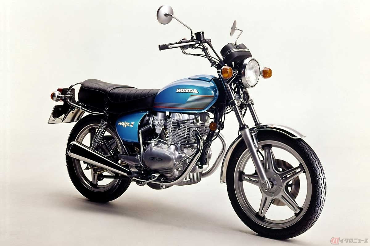 ホンダ「ホークII CB400T」(1977年)の2気筒エンジンは3バルブ