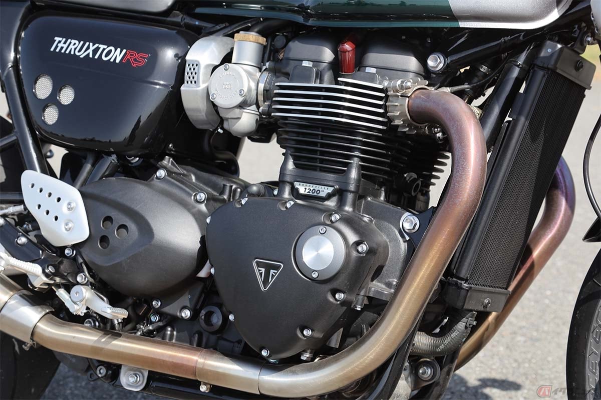 トライアンフ「Thruxton RS」に搭載されるのは水冷SOHC並列2気筒 8バルブエンジン