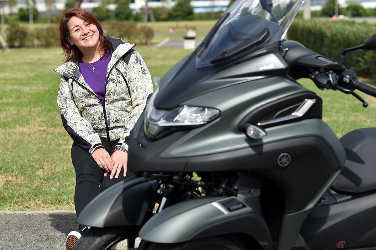 クリスさんお気に入りのヤマハ「トリシティ300」