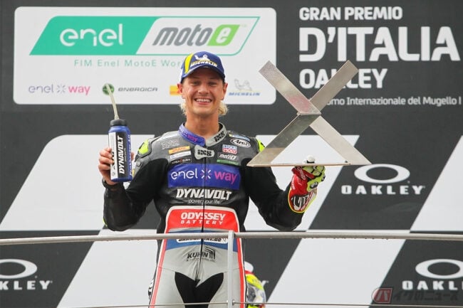 【電動バイクレースMotoE第3戦イタリア大会】レース1でドミニケ・エガーター選手が優勝 チャンピオンシップでポイント差を拡大