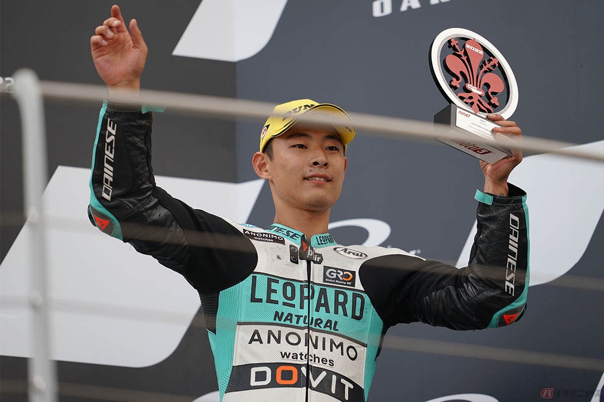 2022年シーズンのMoto3クラスに参戦する鈴木竜生選手（ホンダ）が、今季初の表彰台を獲得