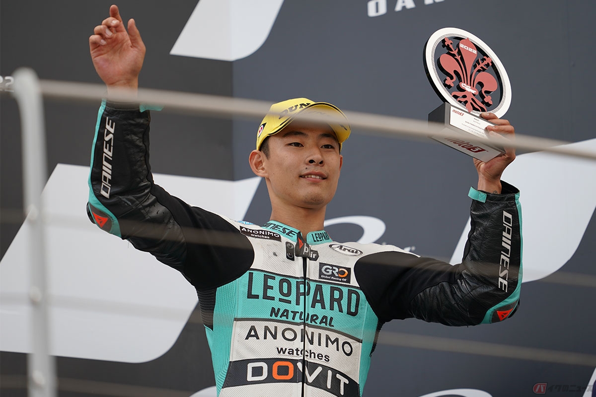 2022年シーズンのMoto3クラスに参戦する鈴木竜生選手(ホンダ)が、今季初の表彰台を獲得