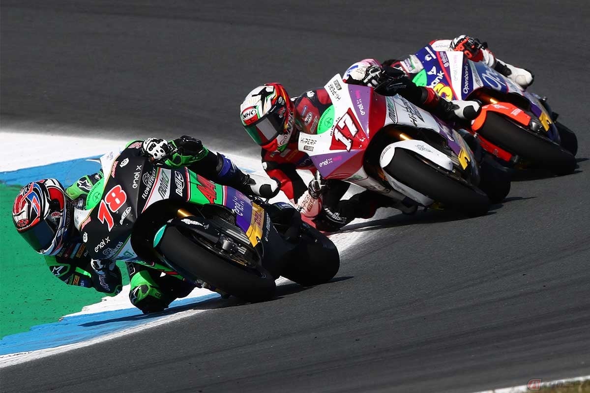 レース1を13位、レース2を11位で終えた日本人唯一のMotoE参戦ライダー大久保選手(#78)