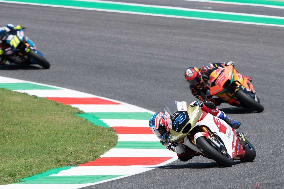 2023年シーズンもMotoGPのMoto2クラスに参戦する小椋藍選手(#79/Idemitsu Honda Team Asia)。イタリアGPは苦しいレースウイークに。決勝レースは15位でゴール